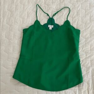 J. Crew Emerald Scalloped Camisole
